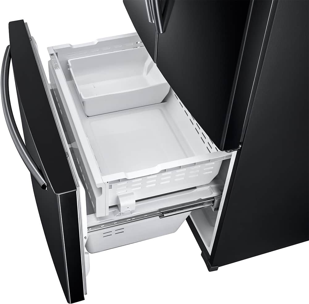 Best Buy Samsung 25.5 Cu. Ft. French Door Refrigerator Black RF26HFENDBC