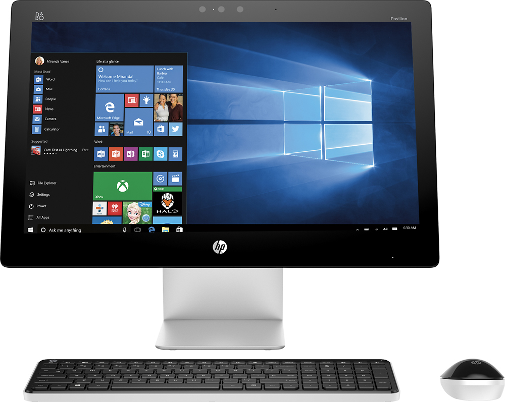 eetbaar Pastoor Entertainment Best Buy: HP Pavilion 21.5" Touch-Screen All-In-One Intel Pentium 4GB  Memory 1TB Hard Drive Black/White 22-a014