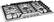 Angle. Frigidaire - Gallery 36" Built-In Gas Cooktop - Stainless Steel/Black Matte.