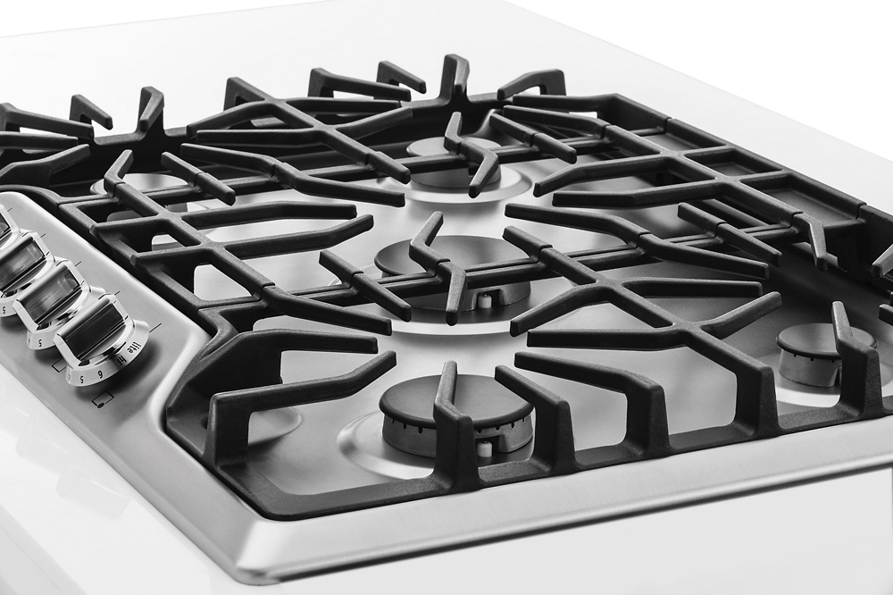 Angle View: Viking - Professional 5 Series 35.9" Gas Cooktop - Stainless steel