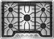 Frigidaire - Gallery 30" Built-In Gas Cooktop - Stainless Steel/Matte Black - Larger Front