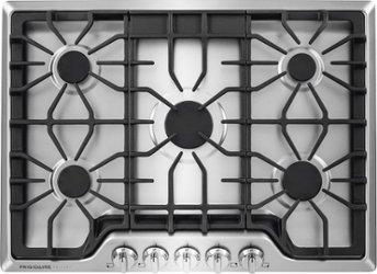 Frigidaire - Gallery 30" Built-In Gas Cooktop - Stainless Steel/Matte Black - Front_Zoom