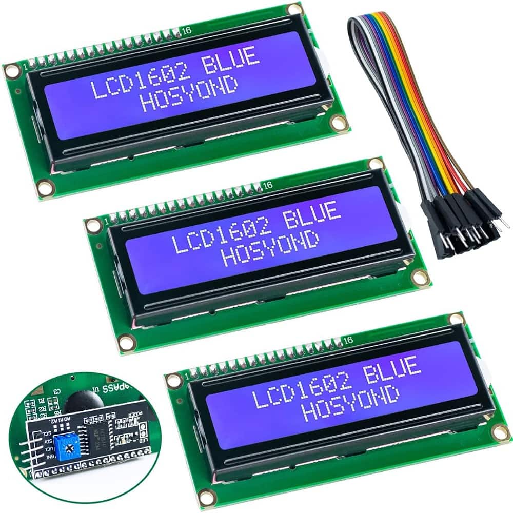 ACJPR - 3pcs I2C 1602 LCD Display Module, 16x2 Screen for Arduino & Raspberry Pi
