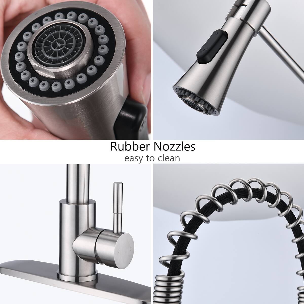Rubber Nozzles easy to clean