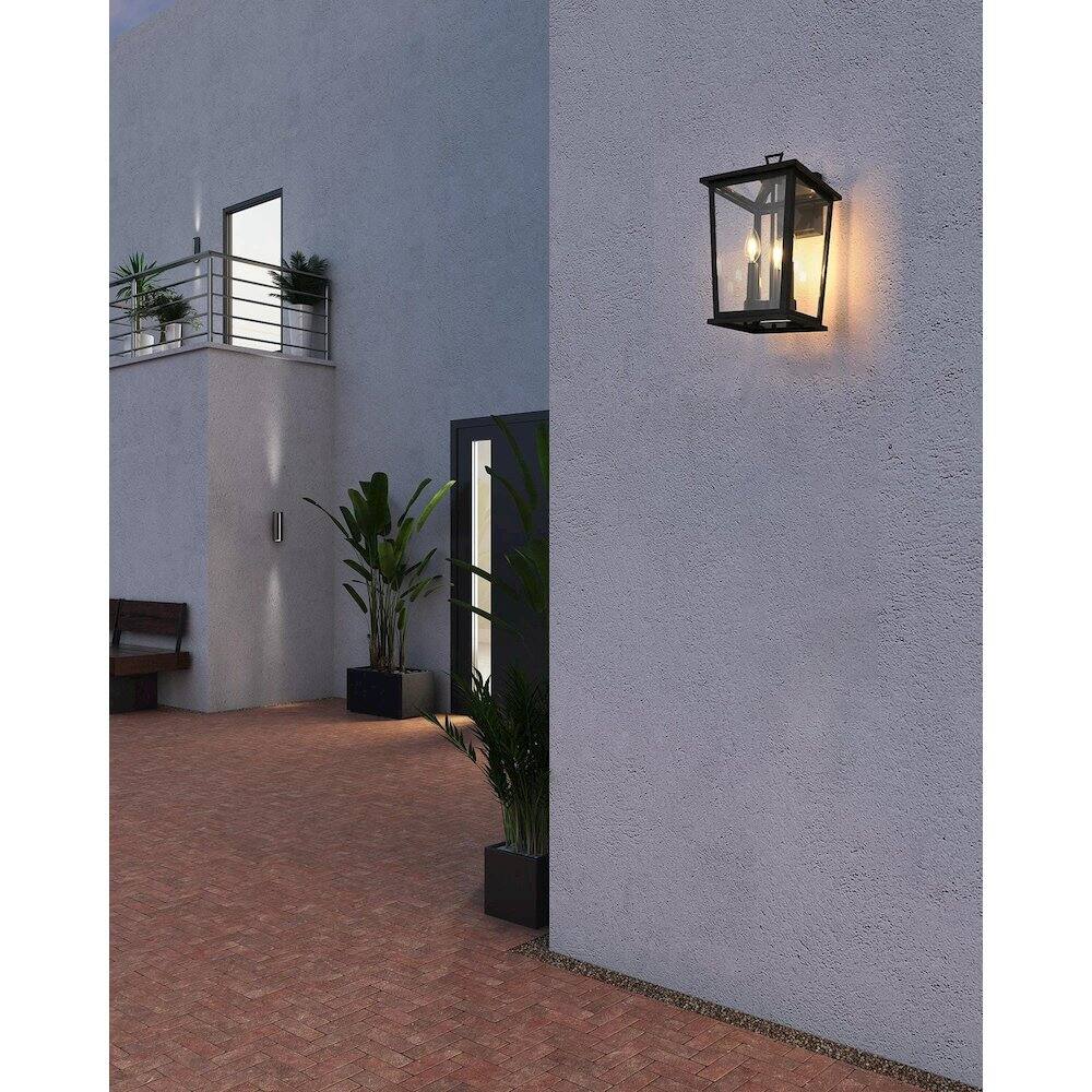 Alt View 4. Elegant Lighting - Cayman 7 inch Outdoor Pendant in Black - Black.