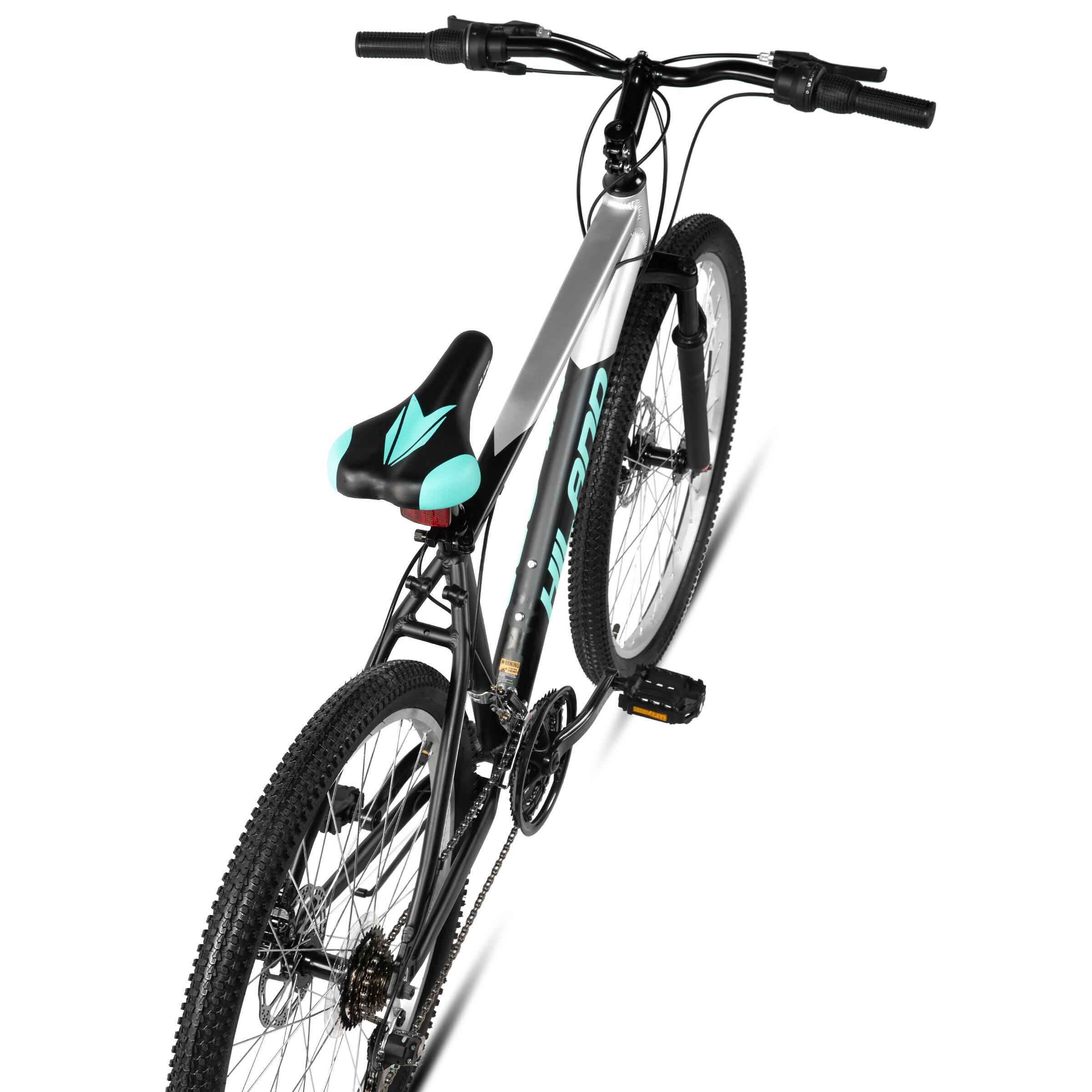 Alt View 4. HILAND - HILAND H200 26 Inch Mountain Bike with 18-Speed for Men Women, Suspension Fork, Aluminum Frame MTB Bicycle, Black - Black.