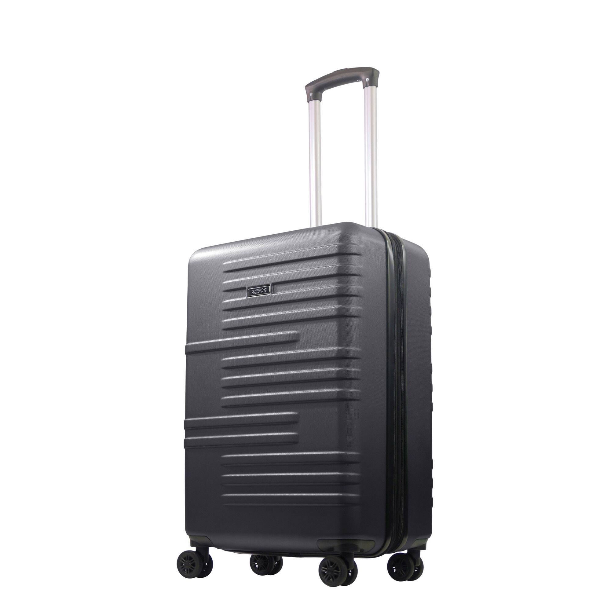 Angle. American Dreamliner - 26.5" Hardside Luggage with Expansion - BLACK.