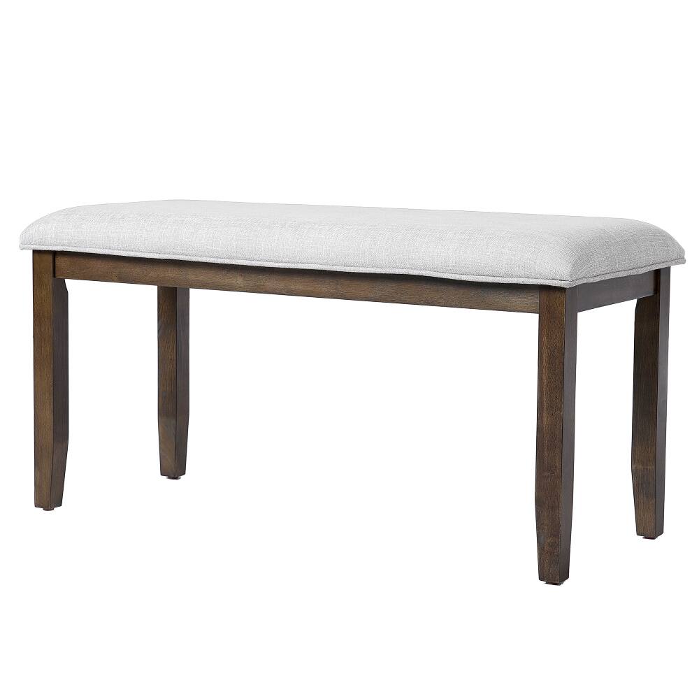 Alt View 4. Ropilly - Ropilly 38-Inch Upholstered Entryway Bench Beige Linen End of Bed Bench with Solid Wood Legs - Beige.
