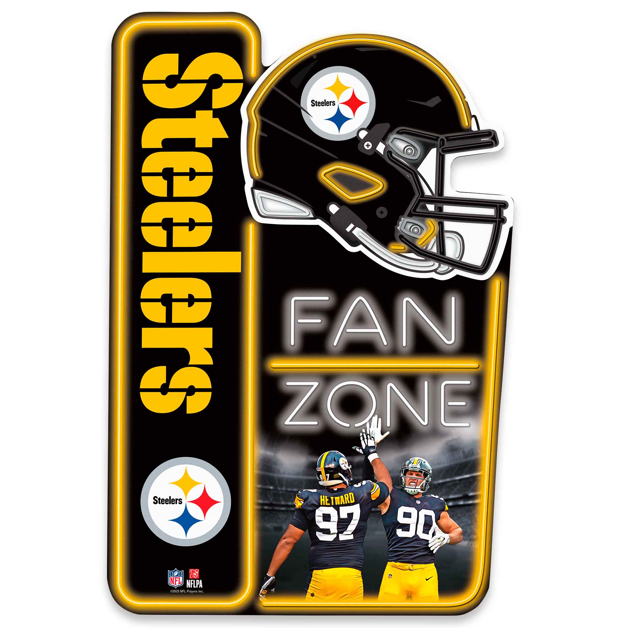 Pittsburgh Steelers 13" x 19.5" Fan Zone Metal Sign