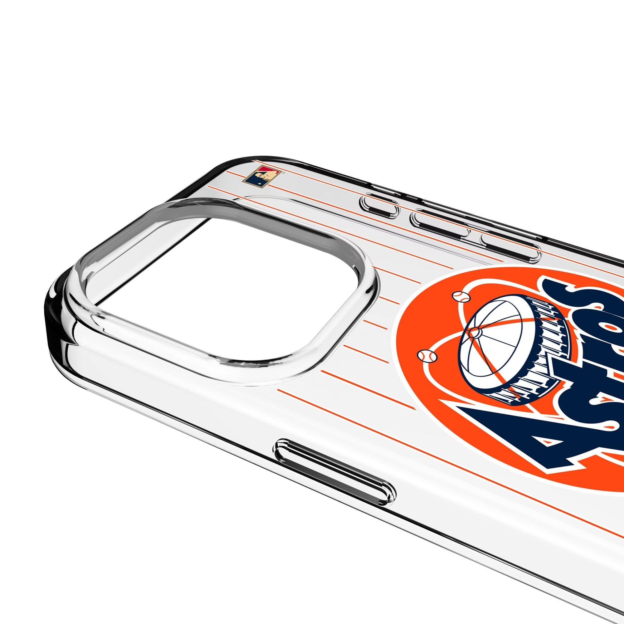 Alt View 2. Keyscaper - Houston Astros Cooperstown Pinstripe iPhone Clear Case - 15 - Multicolor.