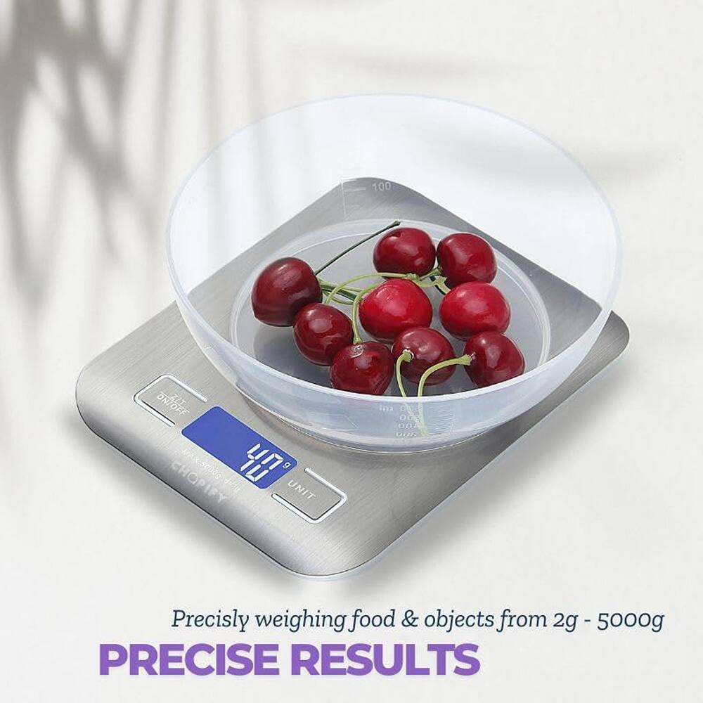 Precisely weighing food & objects from 2g - 5000g  
PRECISE RESULTS
