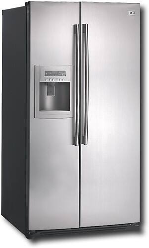 Angle Standard. LG - 26.0 Cu. Ft. Side-by-Side Refrigerator - Stainless-Steel.