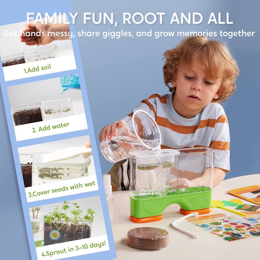 Root Viewer Box Joyfy 2 in 1 Root Viewer Kit for Kids Grow Your Own Plant, Interactive ...