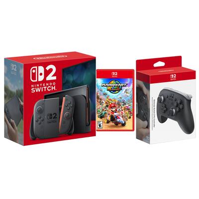 Switch 2 Console with Mario Kart World and Pro Controller Bundle Switch 2 Console with Mario Kart World and Pro Controller Bundle