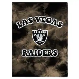 Pegasus - Las Vegas Raiders 60'' x 70'' Bubble Tie-Dye Flannel Sherpa Blanket - Multicolor
