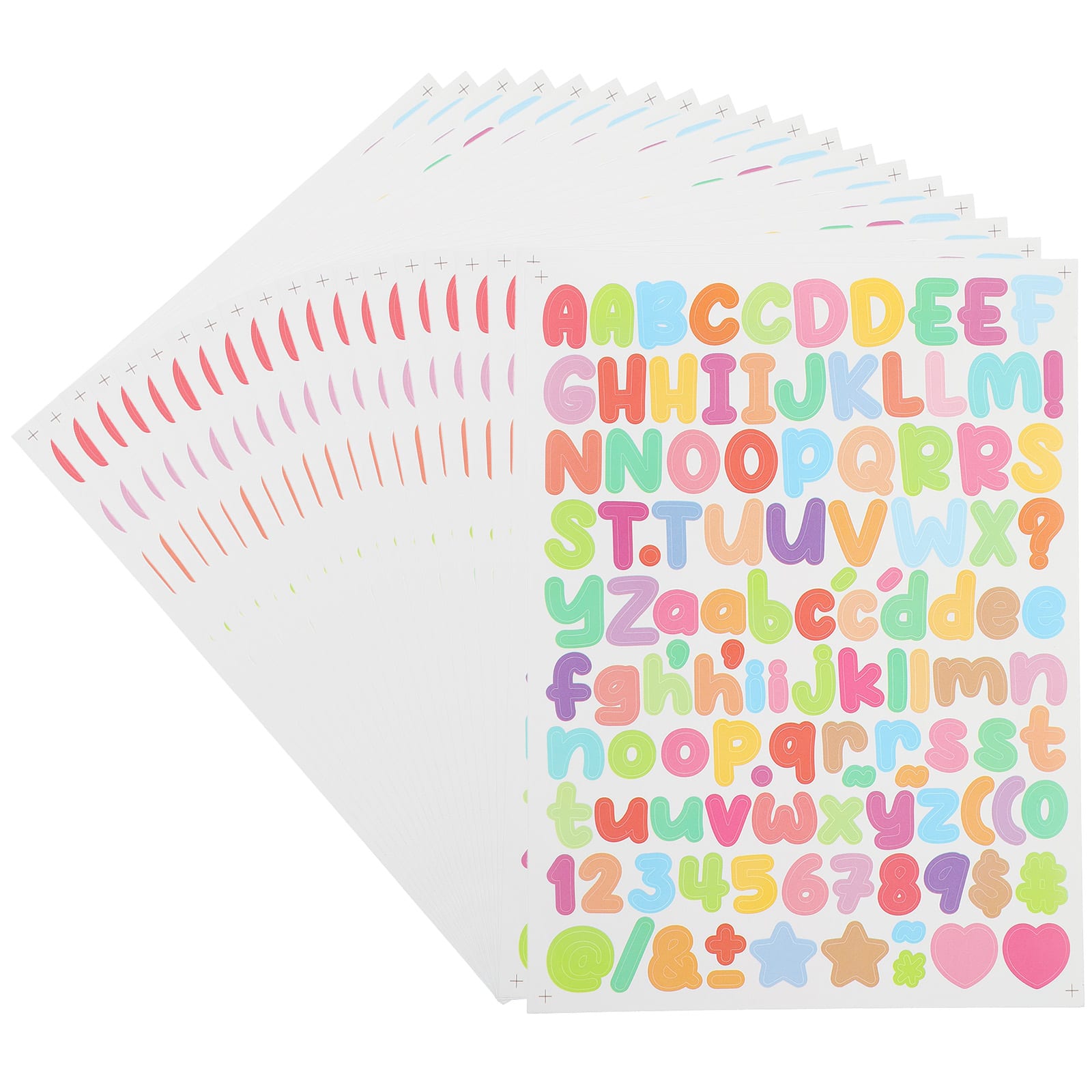 "Unique Bargains - 30 Sheets Letter Stickers, 3360pcs 1/2"" Vinyl Letter/Number Stickers for Mailbox, Poster Board, Scrapbooking, Bottle - Candy Color" price history on PriceWatchPro