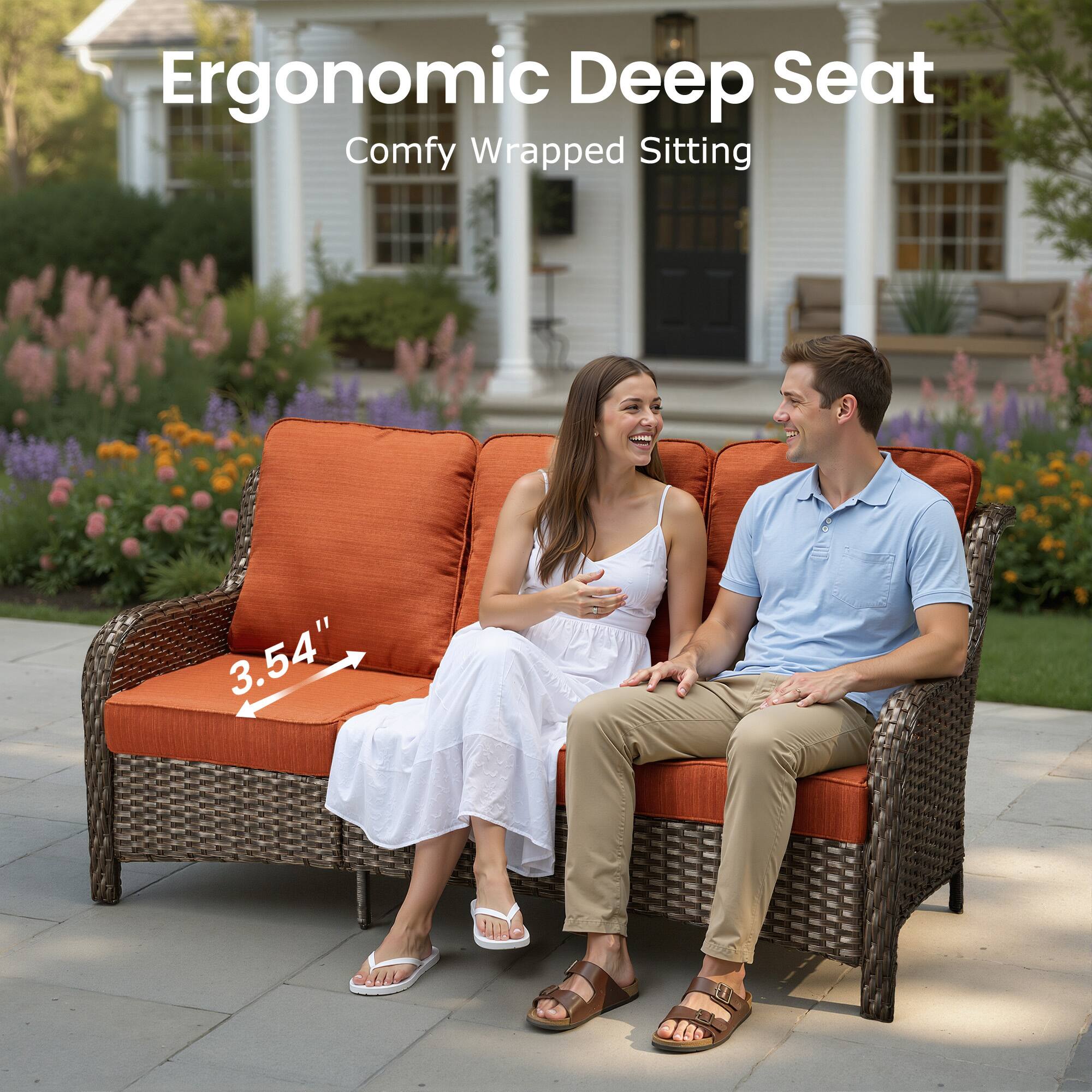 Ergonomic Deep Seat  
Comfy Wrapped Sitting  
3.54"