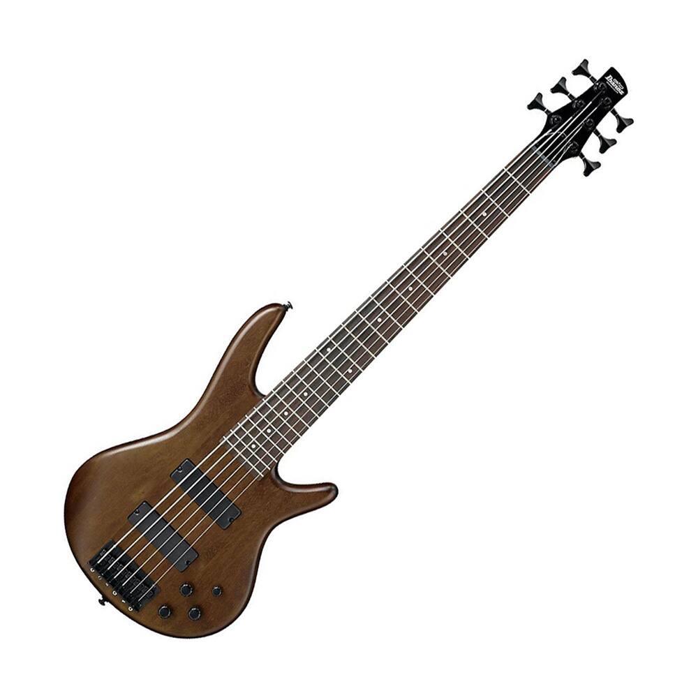 Alt View 2. Ibanez - Ibanez GSR 6-String Bass Guitar, Right, Walnut Flat - Charcoal Brown Burst.