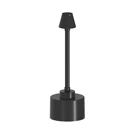 Front. PRIMEPLUS - 3W Portable Table Lamp, 5000mAh Built-in Rechargeable Battery Desk Lamp - Black.