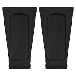 Unique Bargains - Soccer Shin Guards, Shin Pad with Hexagonal Pads for Football, XL & 1 Pair - Black