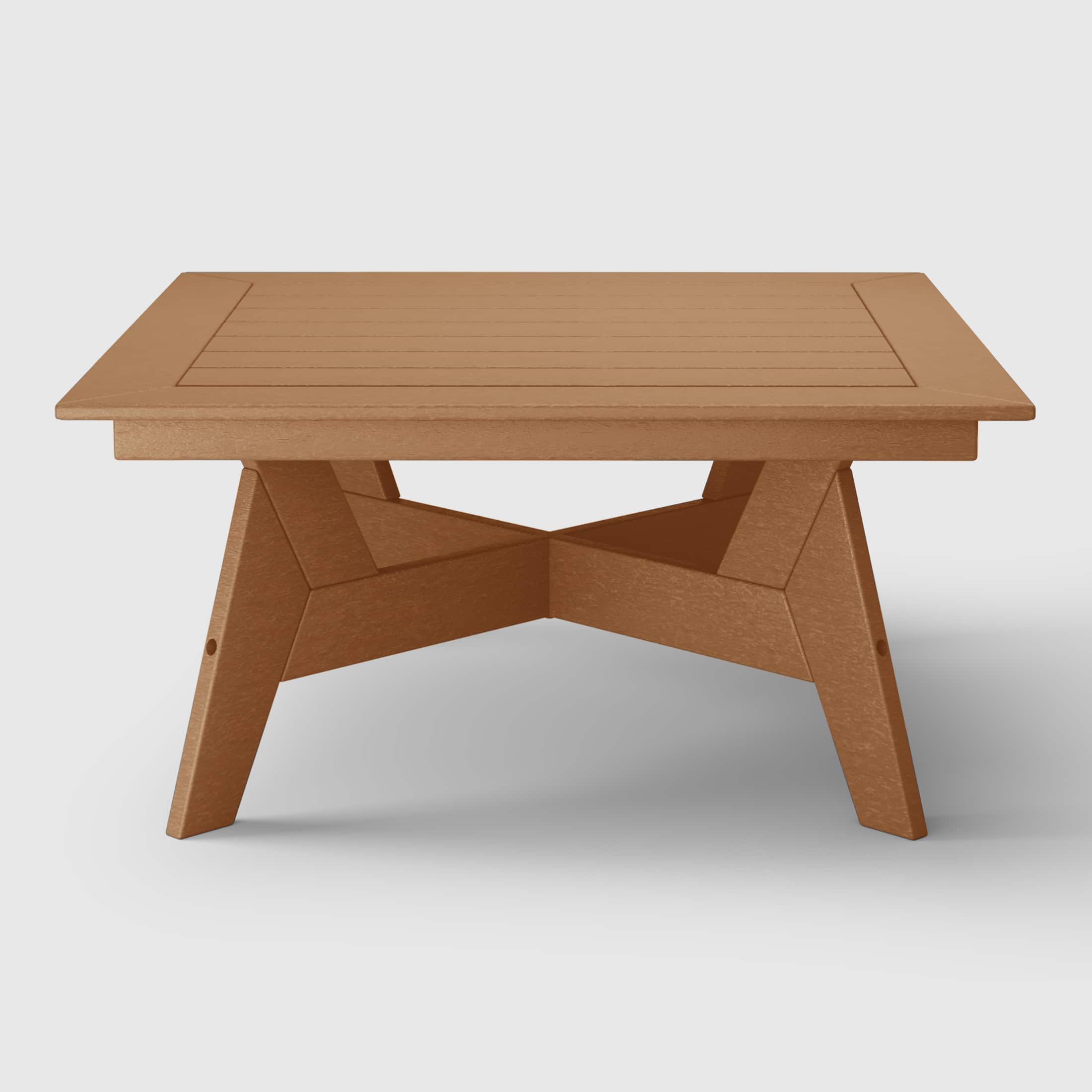 WestinTrends - Avalon Modern Low Outdoor Patio Square HDPE Coffee Table - Teak price history on PriceWatchPro