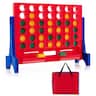 Costway - Wall Mounted or Tabletop Giant 4-IN-A-ROW Jumbo 4-to-Score Connect Game Set - Blue