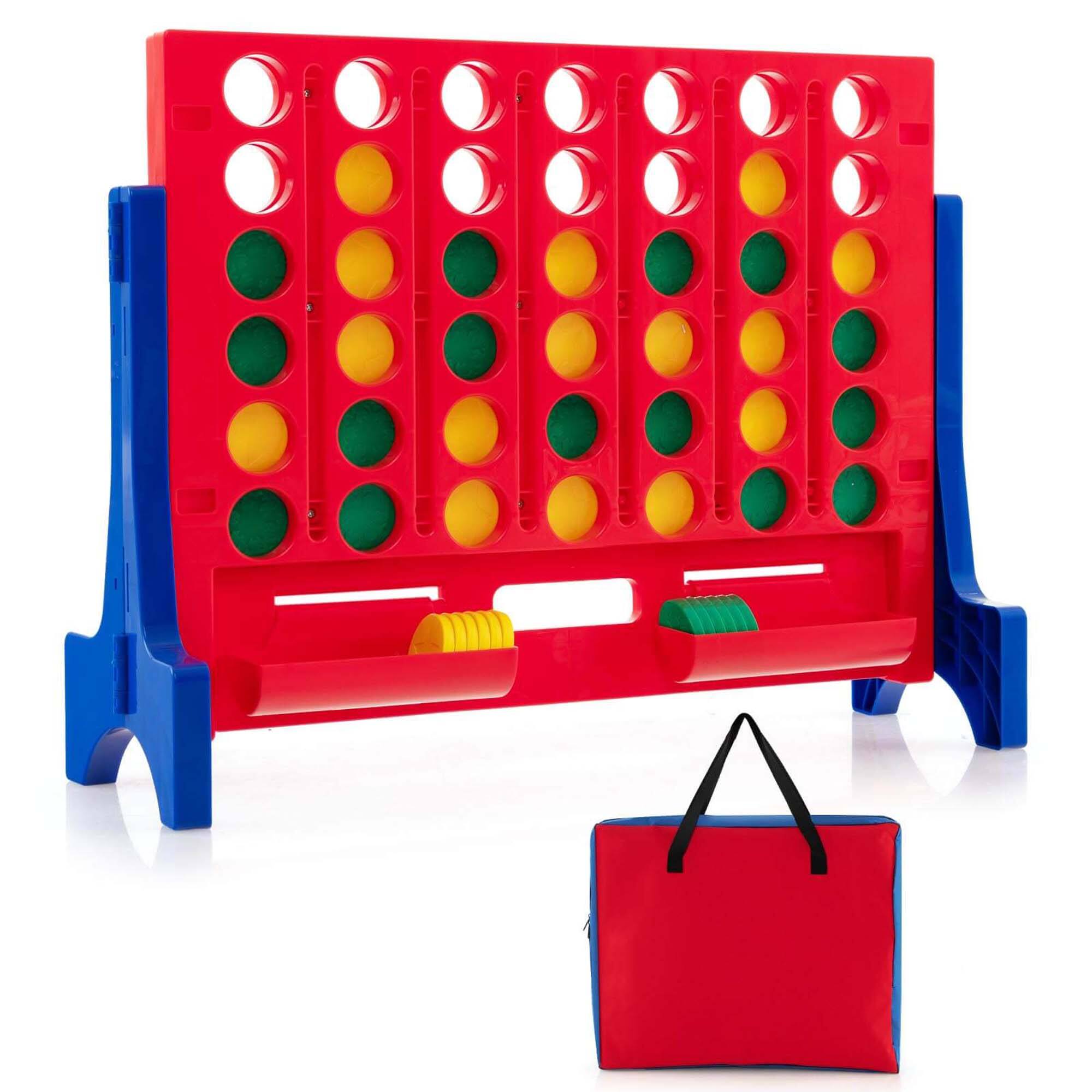 Costway - Wall Mounted or Tabletop Giant 4 in a Row Jumbo 4-to-Score Connect Game Set - Blue