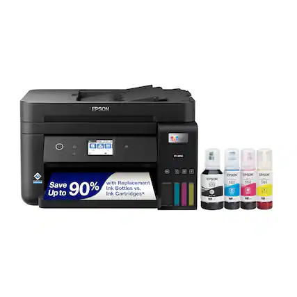 EPSON - Ink Tank - Save up to 90% with Replacement Ink Bottles vs. Up to Ink Cartridges* - C, M, Y, K - EPSON 502 Ink Tank Printer - 502 in C, M, Y, K.
