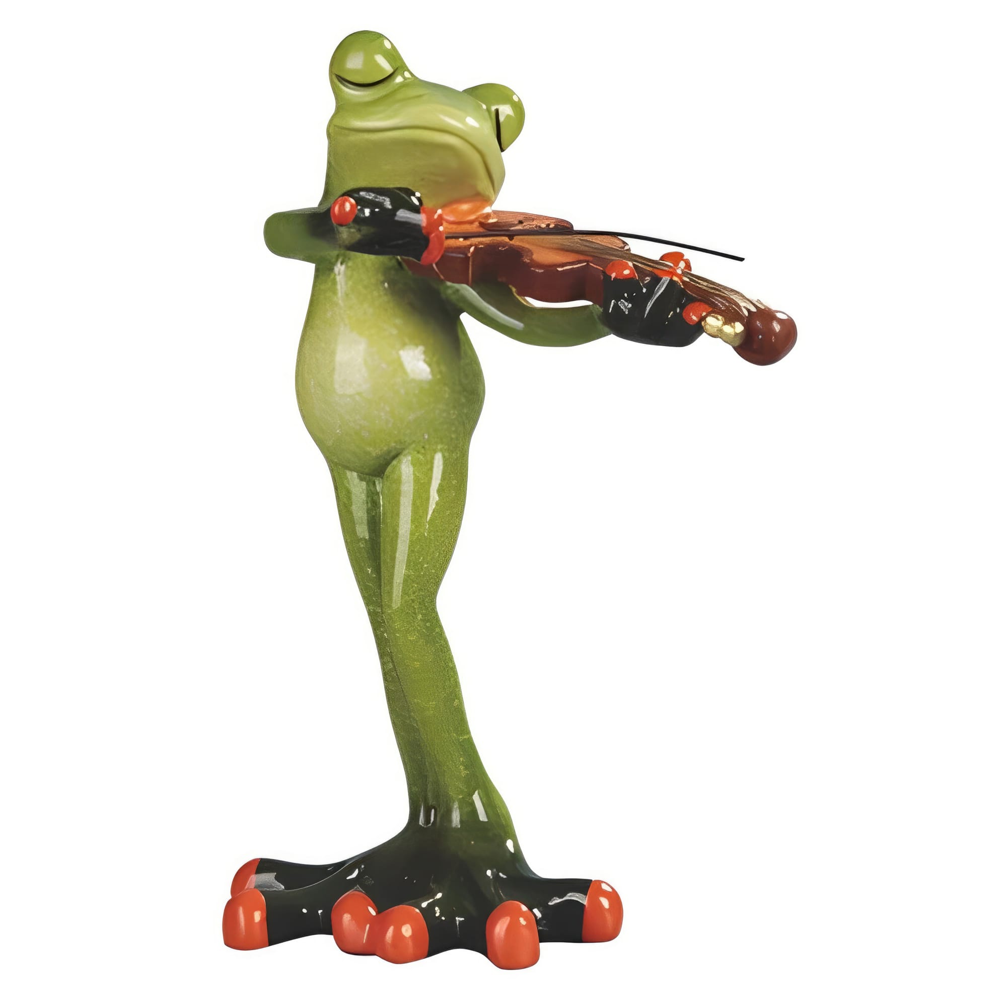 FC Design - 6.25"H Violinist Frog Figurine Statue Office Desk Tabletop Home Decor Gift - Multi-Color