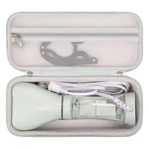 DORLUKFU - Hard Travel Carrying Case for Conair Handheld Garment Steamer, Mint Green Portable Storage Case fits for Conair Small