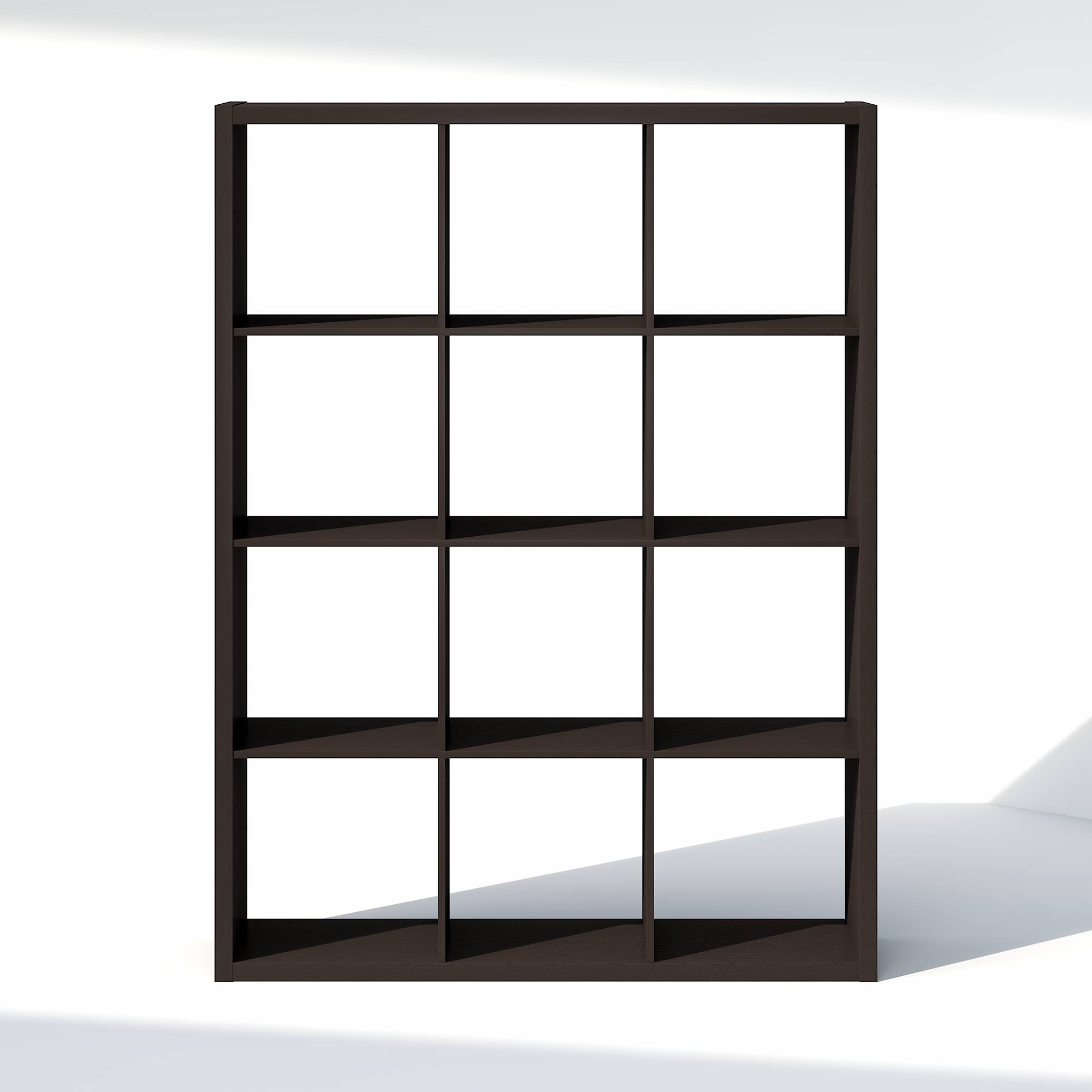 Alt View 5. Furinno - CUBIC Closet Organizers, 12-Cube Open Closet Organizer, Extra Thick Frame, for Wardrobe, Bedroom, Living Room - Black Dark Oak.