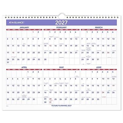 AT-A-GLANCE  
2027  

JANUARY  
1 2 3 4 5 6 7 8 9 10 11 12 13 14 15 16 17 18 19 20 21 22 23 24 25 26 27 28 29 30 31  

FEBRUARY  
1 2 3 4 5 6 7 8 9 10 11 12 13 14 15 16 17 18 19 20 21 22 23 24 25 26 27 28  

MARCH  
1 2 3 4 5 6 7 8 9 10 11 12 13 14 15 16 17 18 19 20 21 22 23 24 25 26 27 2