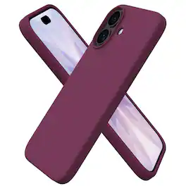 Ornarto - Designed for iPhone 17 Case 6.3", Liquid Silicone Soft Gel Rubber Shockproof Protective Case - Wine Red