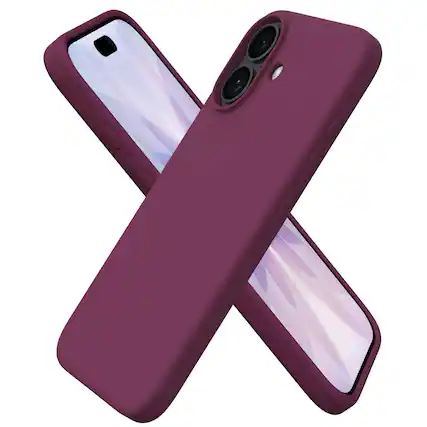 Front. Ornarto - ORNARTO Designed for iPhone 17 Case 6.3", Liquid Silicone Soft Gel Rubber Shockproof Protective Case-Wine Red - Wine Red.