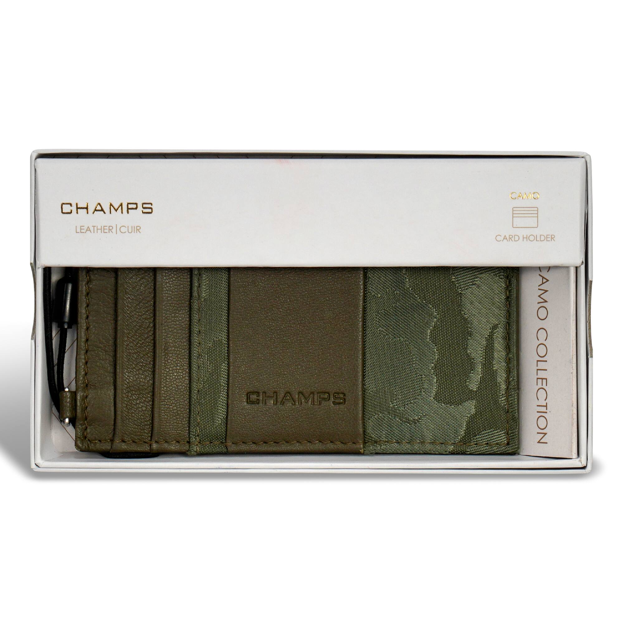 CHAMPS  
LEATHER | CUIR  

CAMO  
CARD HOLDER  

CAMO COLLECTION