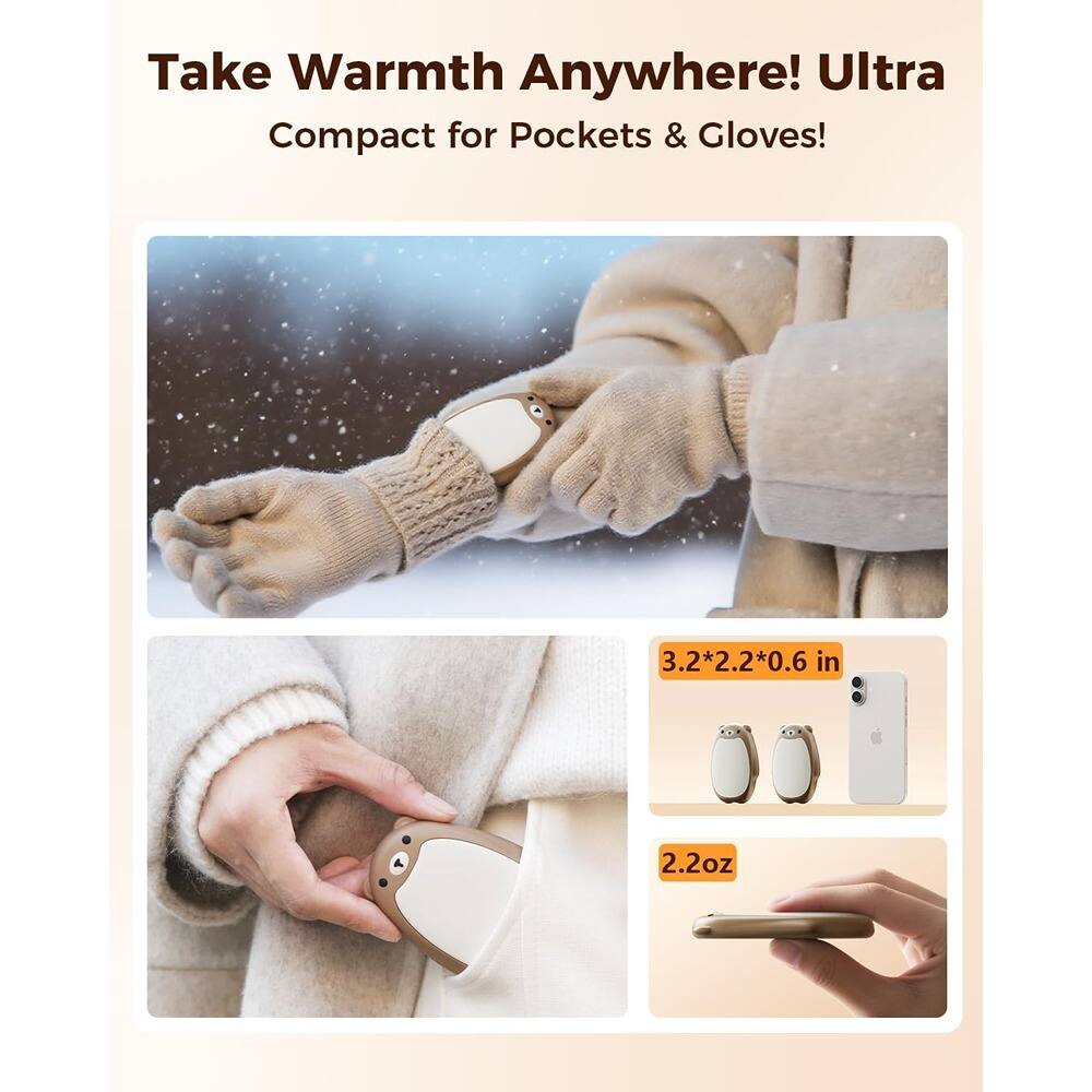 Take Warmth Anywhere! Ultra Compact for Pockets & Gloves!

3.2*2.2*0.6 in

2.2oz