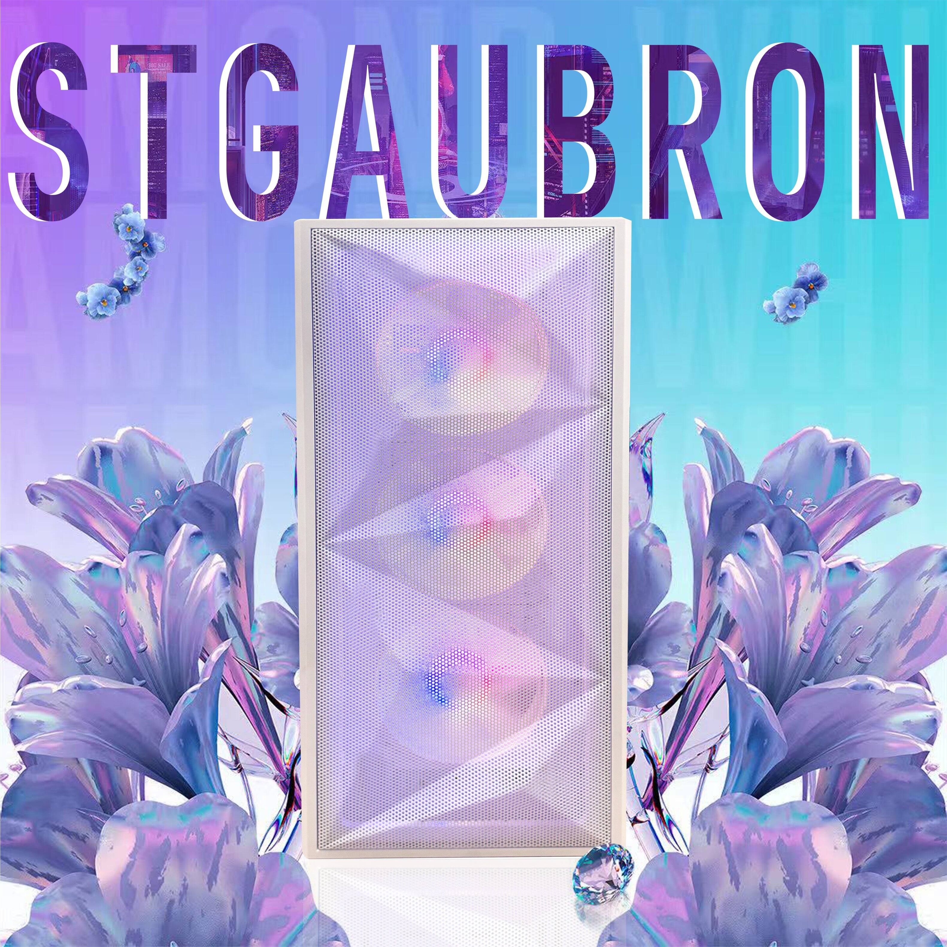 Left. STGAubron - STGAubron Gaming Desktop PC, AMD Ryzen 5 5600GT up to 4.6Ghz, Radeon RX 6500 4G Graphics, 16G DDR4 RAM, 1TB SSD, WIN11H - White.