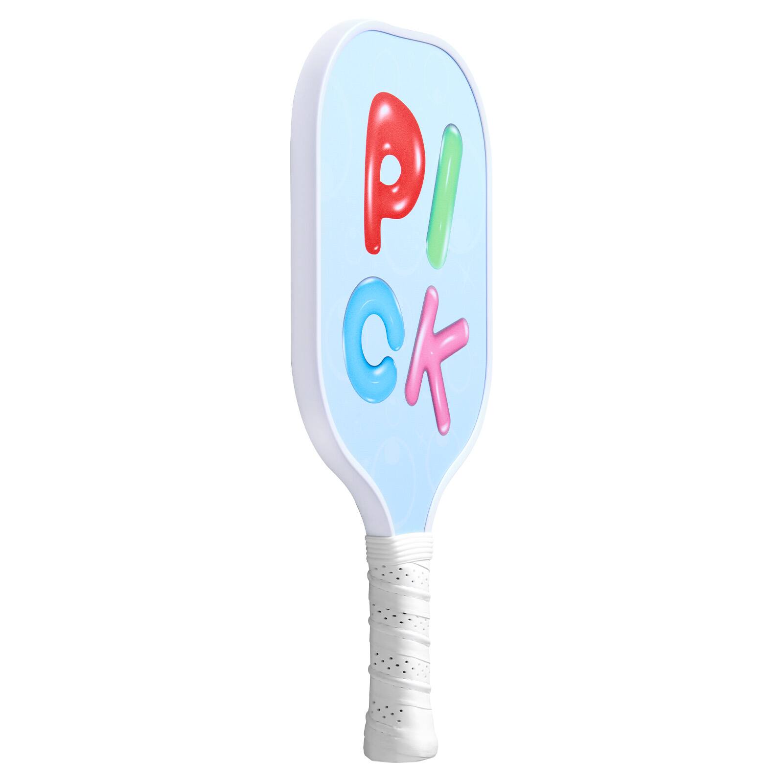 Alt View 5. VEVOR - Kids Pickleball Paddle, Lightweight Youth Pickleball Paddle with Small Grip and Cute Pattern - light blue.