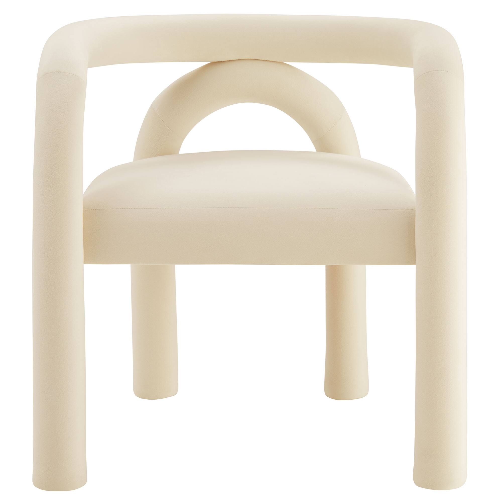 Alt View 2. Modway - Astrid Performance Velvet Dining Chair by Modway - Ivory.