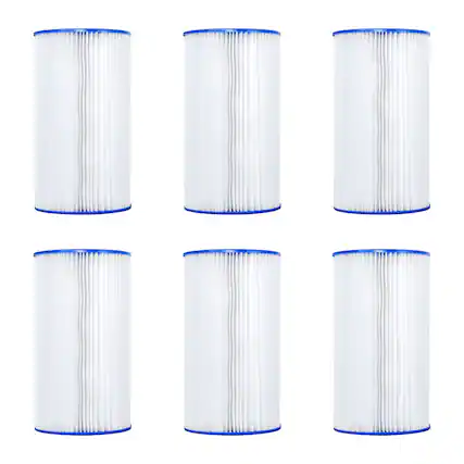 Front. Bestway - Bestway Flowclear Type IV & B Pool Filter Pump Replacement Cartridge (6 Pack).