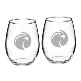 Jardine - Seattle Pacific Falcons 21oz. Two-Piece Stemless Wine Glass Set - Multicolor