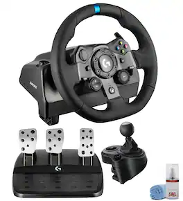 G923 Wheel and Pedals Trueforce Sim Driving Wheel For PC, Xbox X, Xbox One with Logitech Shifter - Black