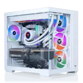Thermaltake - LCGS View u2870TS-380 Gaming Desktop Intel Core Ultra 9 285K,32GB Memory, NVIDIA GeForce RTX 5070 Ti, 2TB NVMe M.2 - White