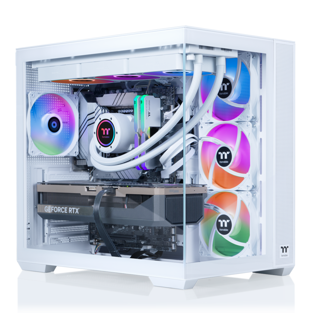 Thermaltake - LCGS View u2870TS-380 Gaming Desktop Intel Core Ultra 9 285K 2025 32GB Memory NVIDIA GeForce RTX 5070 Ti 2TB NVMe M.2 - White
