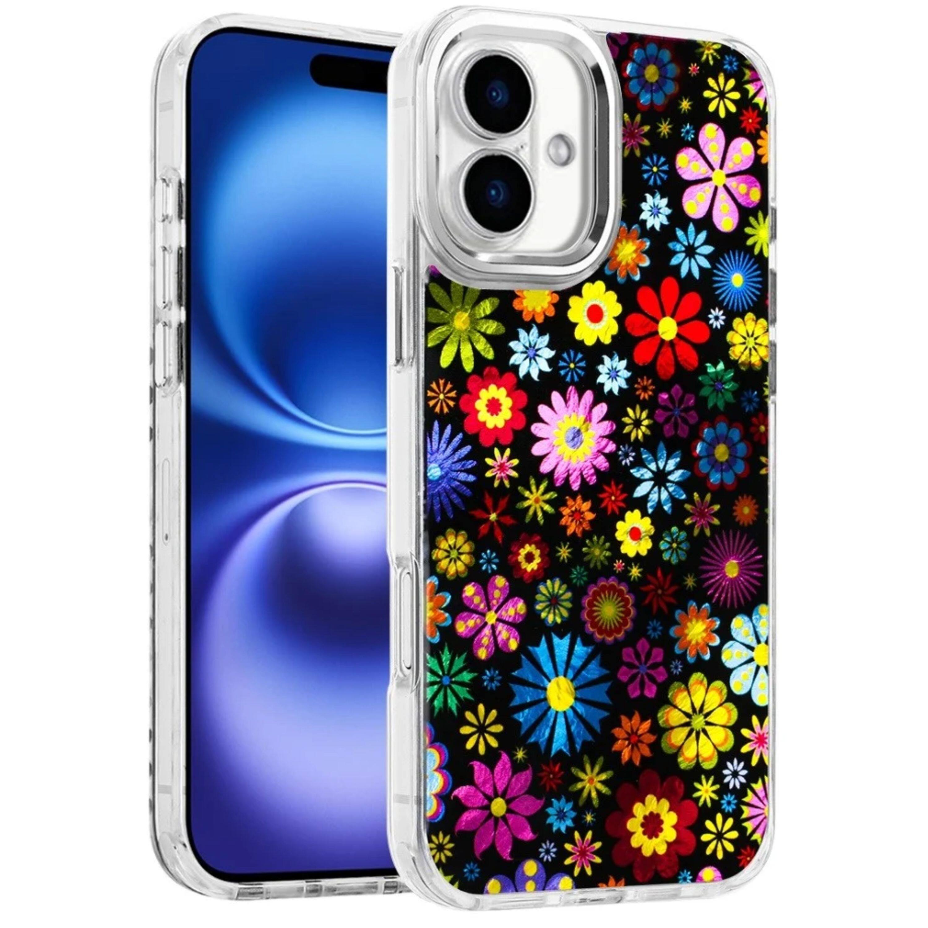 Kitcheniva Cute Metallic Button Phone Case With Tempered Glass For ...
