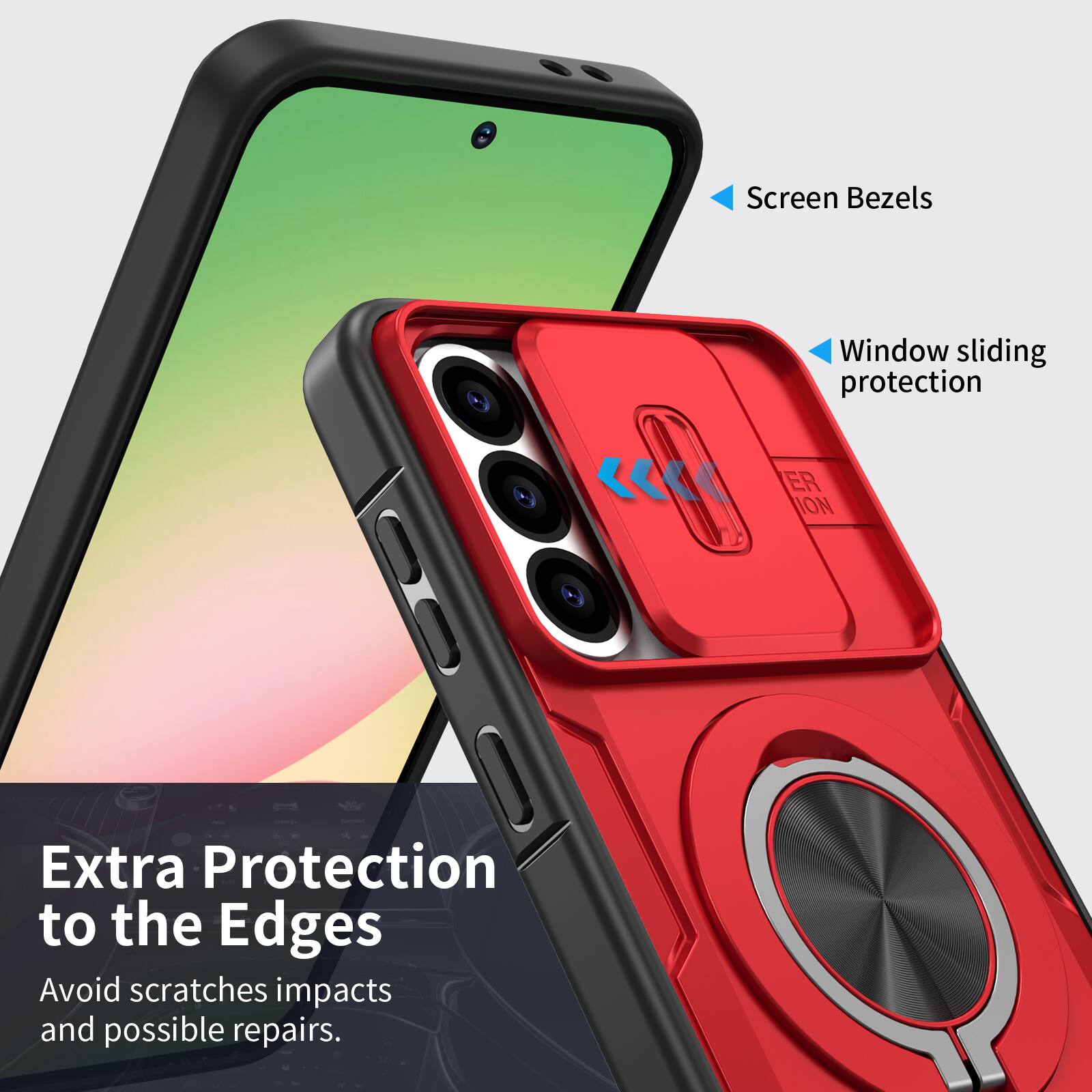 Screen Bezels  
Window sliding protection  
Extra Protection to the Edges  
Avoid scratches impacts and possible repairs.