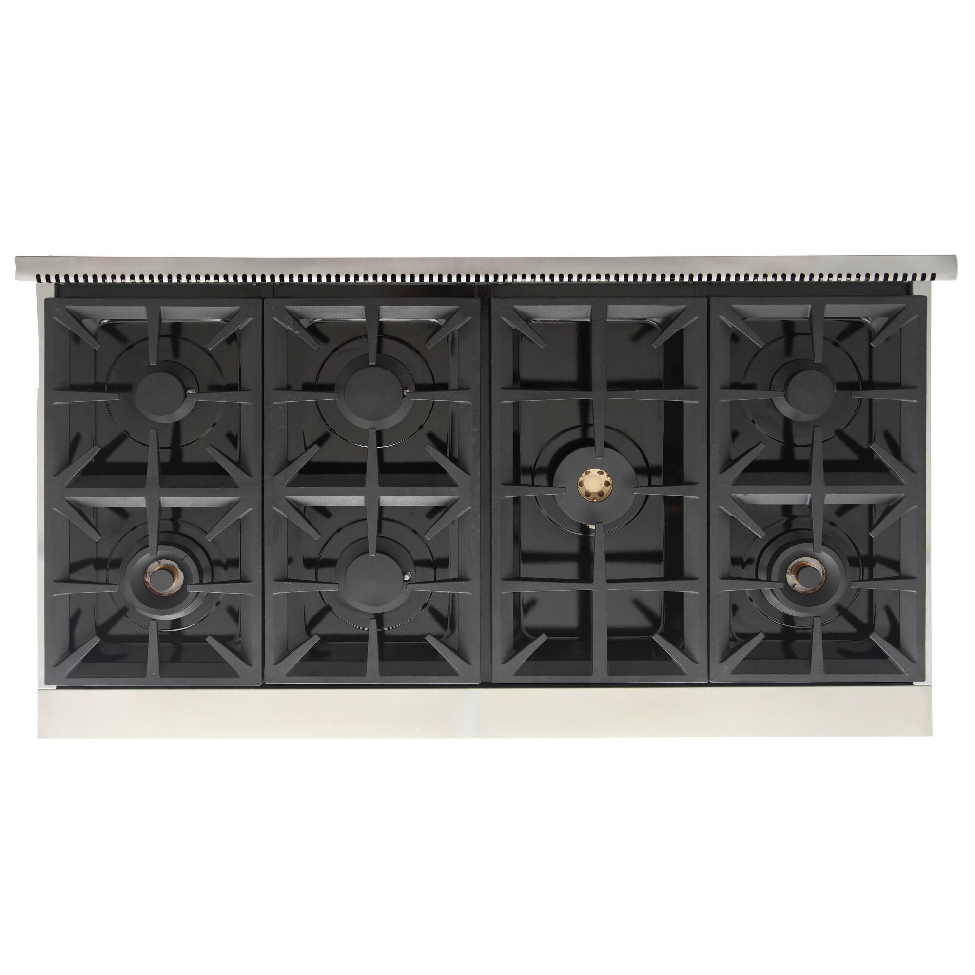 Angle. Kucht - KUCHT 48 in. 6.7 cu. ft. Natural Gas Range Two Ovens - One Convection - in Olive Green with True Simmer Burners - Olive Green.