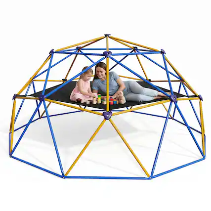 Front. Brick Attic - Dome Climber Hammock Accessory for 10ft Climbing Dome, Pentagon Shape 300 Lbs Capacity, Heavy Duty PP Fabric Outdoor.