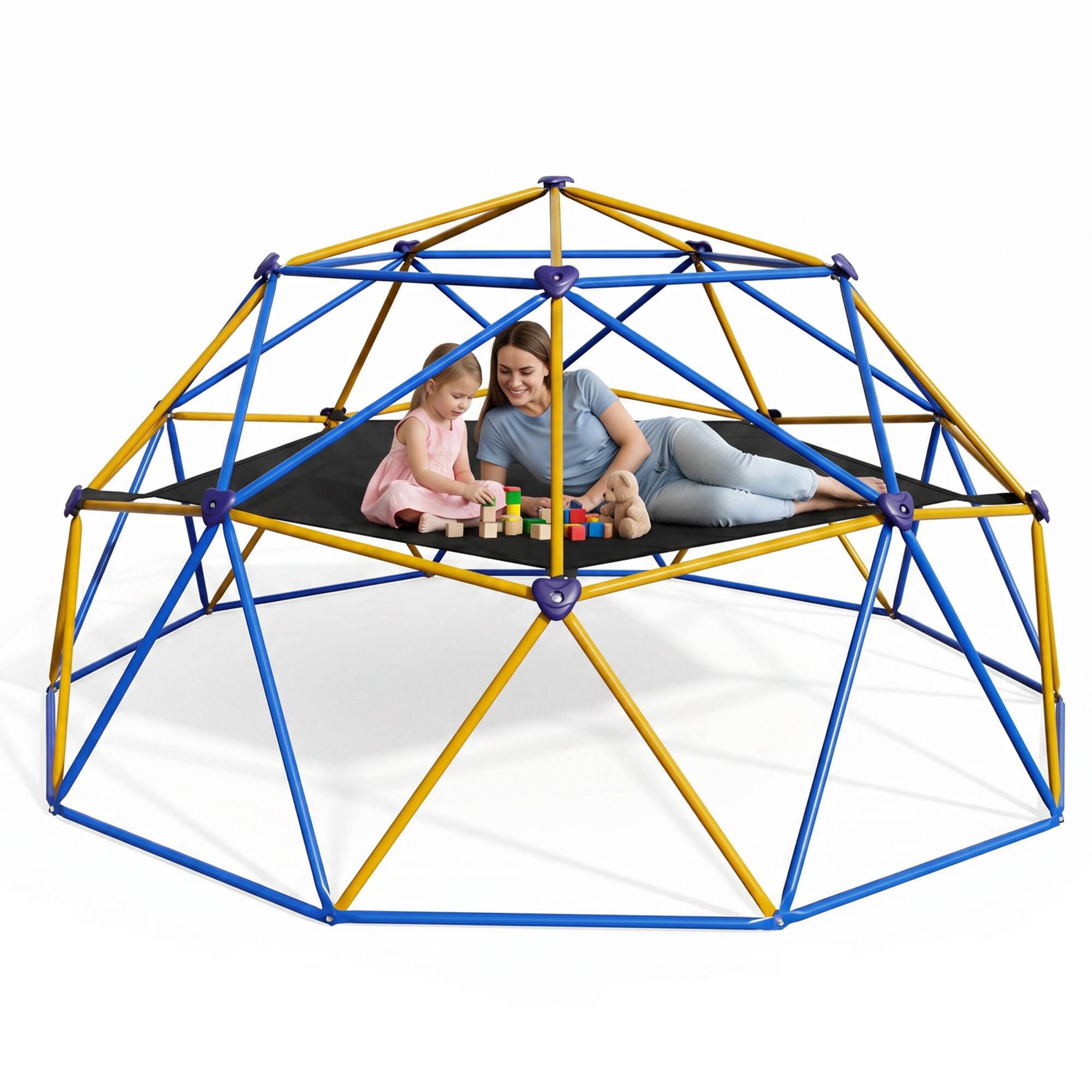 Front. Brick Attic - Dome Climber Hammock Accessory for 10ft Climbing Dome, Pentagon Shape 300 Lbs Capacity, Heavy Duty PP Fabric Outdoor.