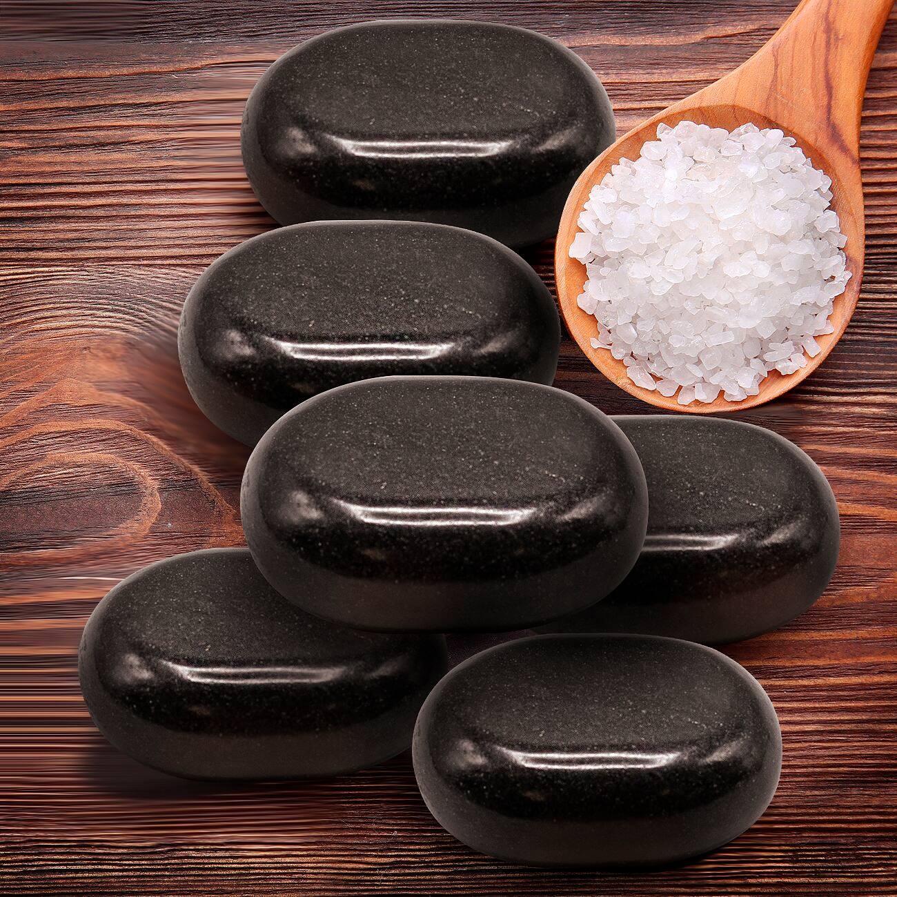 Alt View 4. Sorbus - Sivan Health and Fitness 8-Piece Large Black Basalt Hot Stone Set — Great for Spas, Massage Therapy, Relaxation - Black.